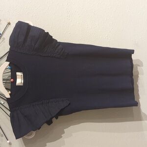 Industry Republic Clothing Women's Size Small Navy Blue Flutter Top Ribbed Nwt